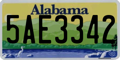 AL license plate 5AE3342