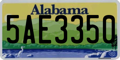 AL license plate 5AE3350
