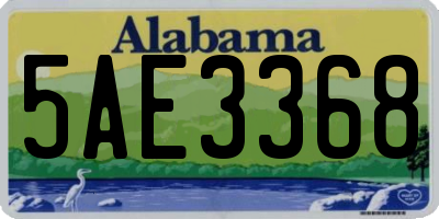 AL license plate 5AE3368