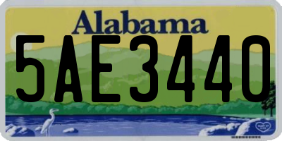 AL license plate 5AE3440