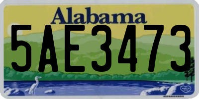 AL license plate 5AE3473