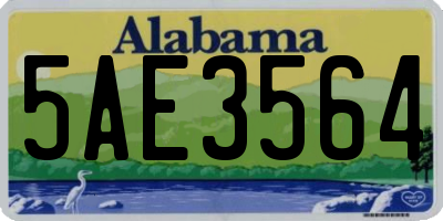 AL license plate 5AE3564