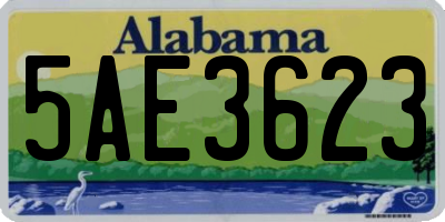 AL license plate 5AE3623