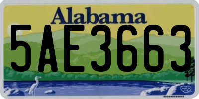 AL license plate 5AE3663