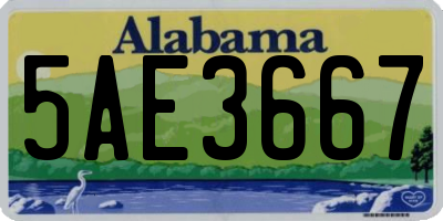 AL license plate 5AE3667