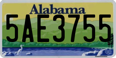 AL license plate 5AE3755