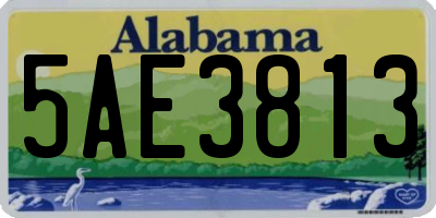 AL license plate 5AE3813