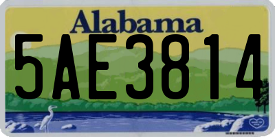 AL license plate 5AE3814