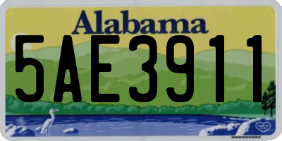AL license plate 5AE3911