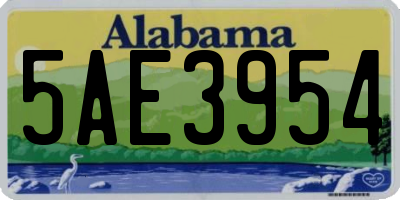 AL license plate 5AE3954