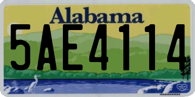 AL license plate 5AE4114