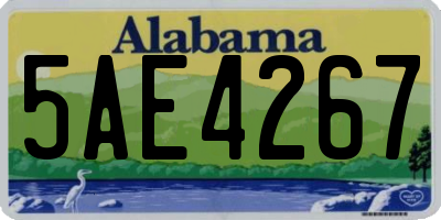 AL license plate 5AE4267