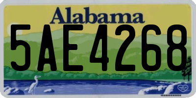 AL license plate 5AE4268