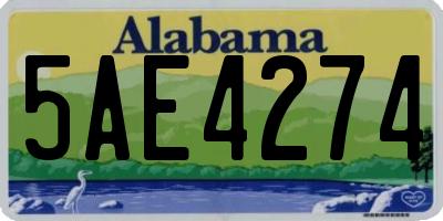AL license plate 5AE4274