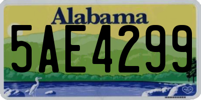 AL license plate 5AE4299