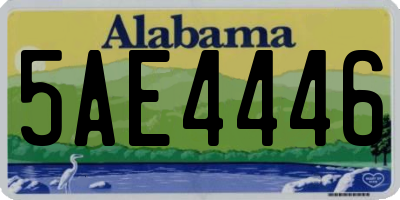 AL license plate 5AE4446