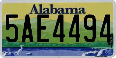 AL license plate 5AE4494