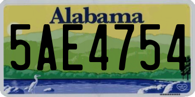 AL license plate 5AE4754