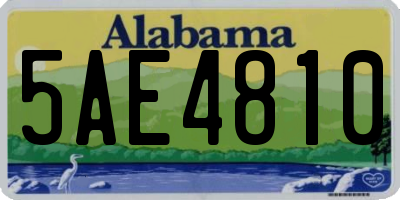 AL license plate 5AE4810