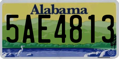 AL license plate 5AE4813