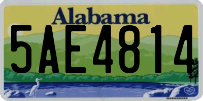 AL license plate 5AE4814