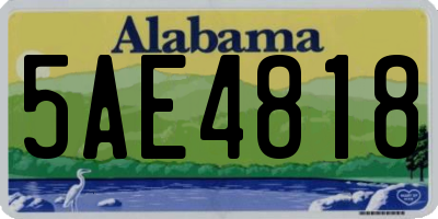 AL license plate 5AE4818