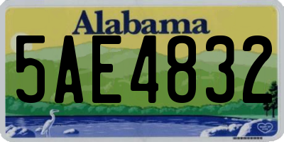 AL license plate 5AE4832