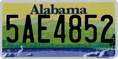 AL license plate 5AE4852