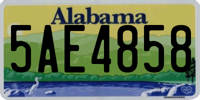 AL license plate 5AE4858