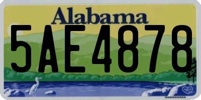 AL license plate 5AE4878