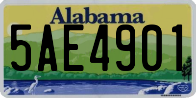 AL license plate 5AE4901