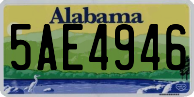 AL license plate 5AE4946