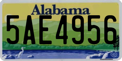 AL license plate 5AE4956