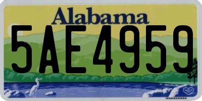 AL license plate 5AE4959
