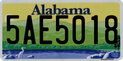 AL license plate 5AE5018