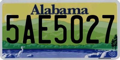 AL license plate 5AE5027