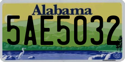 AL license plate 5AE5032
