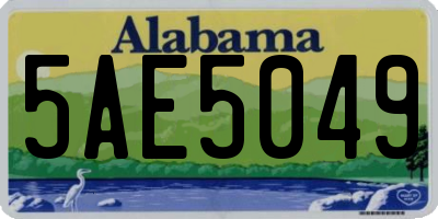 AL license plate 5AE5049