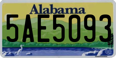 AL license plate 5AE5093