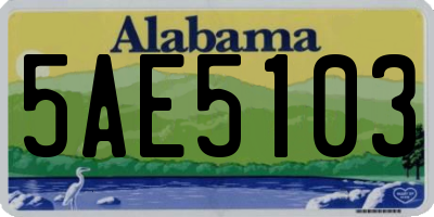 AL license plate 5AE5103