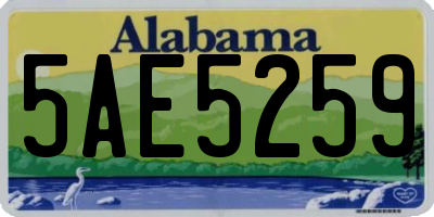 AL license plate 5AE5259