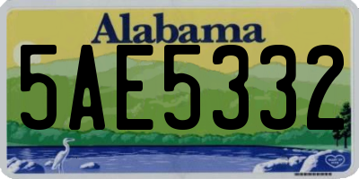 AL license plate 5AE5332
