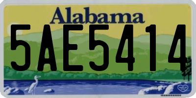 AL license plate 5AE5414