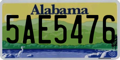AL license plate 5AE5476