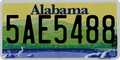 AL license plate 5AE5488