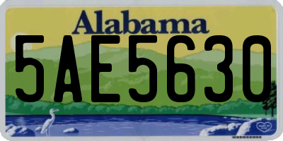 AL license plate 5AE5630