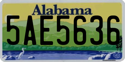 AL license plate 5AE5636