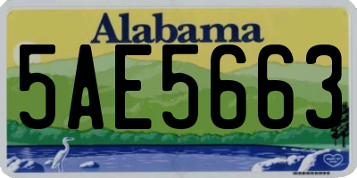 AL license plate 5AE5663