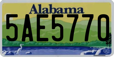 AL license plate 5AE5770