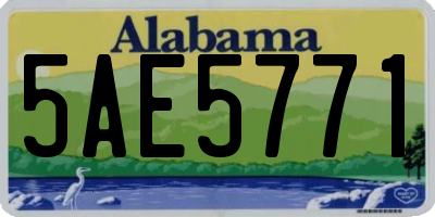 AL license plate 5AE5771